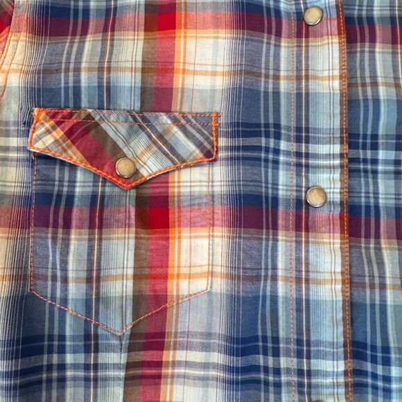 Roper Western Plaid Snap Shirt Women’s Medium Pearl Snap Long Sleeve Rodeo - Picture 8 of 10